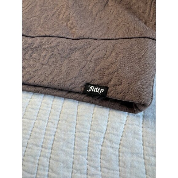 Juicy Couture Sport Cropped Quilt Top High Neck SZ XL Gym Mauve Taupe NEW - Picture 8 of 11